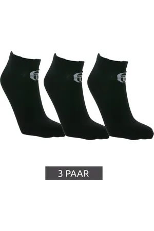 Sergio Tacchini 3 Paar Sneaker-Socken modische Baumwoll-Socken 230000830 Schwarz