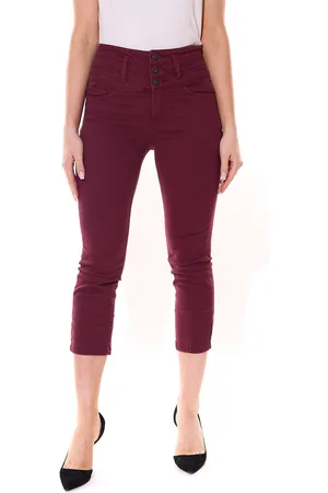 ARIZONA High Waist 7/8-Jeans stylische Damen Denim Baumwoll-Hose 27552924 Bordeaux-Rot