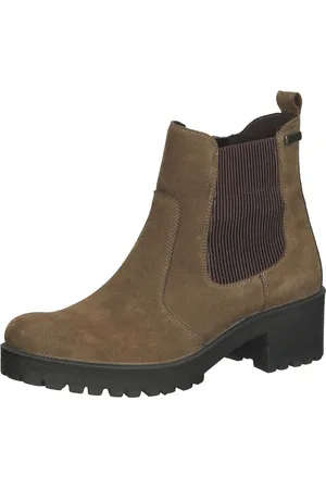 Bama Stiefelette Damen Echtleder-Schuhe wasserabweisend mit -tex 1085018 Braun