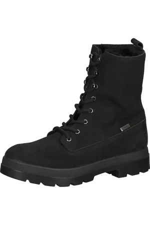Bama Damen Echtleder-Schuhe Stiefel mit -tex Schnür-Schuhe 1085005 Schwarz