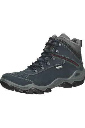 Bama Damen Echtleder-Schuhe wetterfeste Wander-Schuhe mit -tex und Shock-Absorber 1085011 Dunkelblau