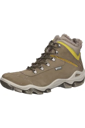 Bama Damen Echtleder-Schuhe wetterfeste Wander-Schuhe mit -tex und Shock-Absorber 1084990 Braun