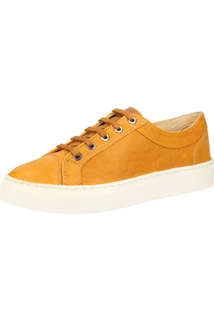 Sansibar Damen Echtleder-Schuhe stylische Sneaker Freizeit-Schuhe 1047785 Hellbraun