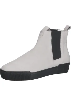 Högl Damen Echtleder-Schuhe zeitlose Chelsea-Stiefeletten Alltags-Schuhe 2-10 3662 Grau