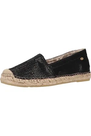 Fred de la Bretoniere Damen Echtleder-Halbschuhe modische Sommer-Schuhe 152010165 Schwarz