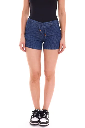 alife kickin Damen modische Sommer-Shorts gepunktete Baumwoll-Shorts 10095816 Blau