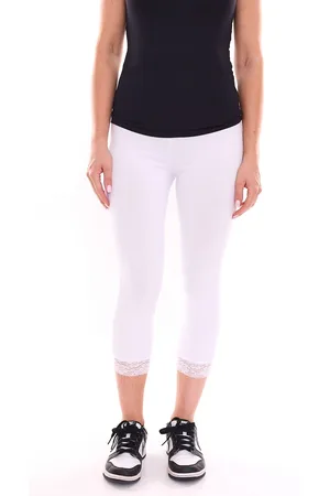 neun 9 monate Damen Umstands-Hose bequeme Schwangerschafts-Hose 82137015 Weiß