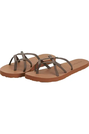 Volcom New School II Damen Zehen-Trenner mit EVA Fußbett Sommer-Latschen W0812004 BRN Braun
