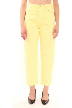 LTB Shena Damen Jeans modische 7/8-Hose im 5-Pocket-Style Loose-Fit 81562566 Gelb