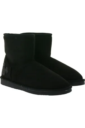 Disney Damen und Kinder Herbst-Schuhe mit glitzer Mickey Mouse Kopf gefütterte Übergangs-Schuhe 73193600 Schwarz