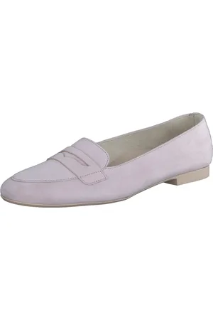 Paul Green Samtziege Damen Loafer nachhaltige Echtleder-Slipper Schlupf-Schuhe 2389-16 Flieder