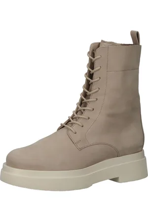 Högl Damen Echtleder-Stiefel im puristischem Design Schnür-Boots 3-10 3212 9300 Beige