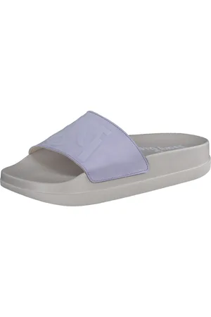 Paul Green Damen Pantoletten mit Nubukleder Haus-Schuhe 7913-06 Violett