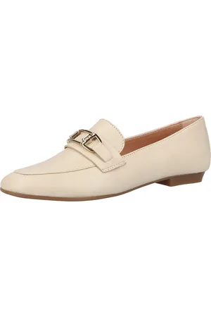 Scapa Damen Echtleder-Slipper Loafer Sommer-Schuhe Schlupf-Schuhe 1079761-45 Beige