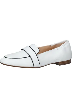 Peter Kaiser Damen Echtleder-Slipper Loafer Sommer-Schuhe Schlupf-Schuhe 44113-760 Weiß