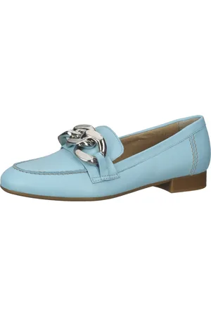 ILC Hilart Damen Echtleder-Slipper Loafer Sommer-Schuhe Schlupf-Schuhe C45-8502 -11 Blau