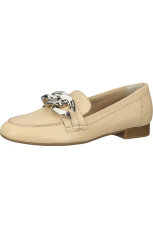 ILC Hilart Damen Echtleder-Slipper Loafer Sommer-Schuhe Schlupf-Schuhe C45-8502 -06 Beige