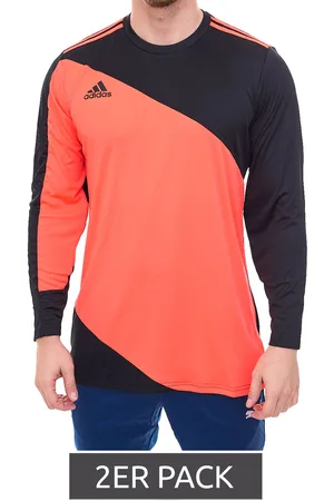 adidas 2er Pack Torwarttrikot Squadra GK 21 im Sparpack Herren Langarm Fußball -Trikot mit Aeroready GK9805 Schwarz/Orange