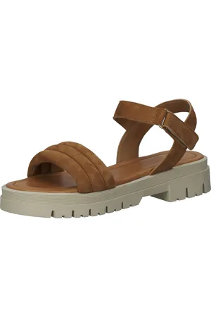 Sansibar Damen Sandalette Riemchen-Sandalen Echtleder aus Italien 1096423 Braun