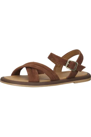 Sansibar Damen Echtleder-Schuhe im Ethno-Look Sommer-Sandale 1096239 Braun