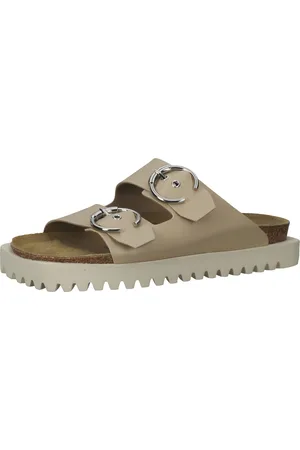 Sansibar Damen Pantolette aus Spanien mit Doppelriemen 1096231 Beige