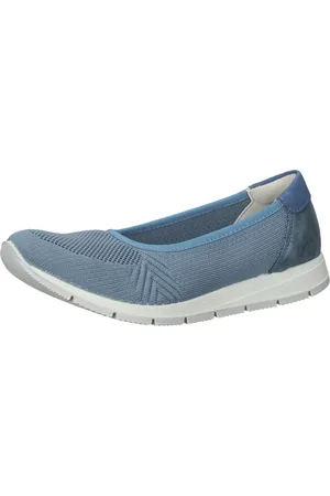 Bama Damen Ballerina Mesh Sneaker mit herausnehmbarer Einlegesohle Made in Italy Sommer-Schuhe 1095318 Blau