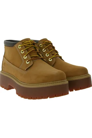 Timberland Heritage wasserdichte Damen Echtleder-Schuhe nachhaltige Chukka Boots mit OrthoLite-Fußbett TB0A5RF9231 Beige