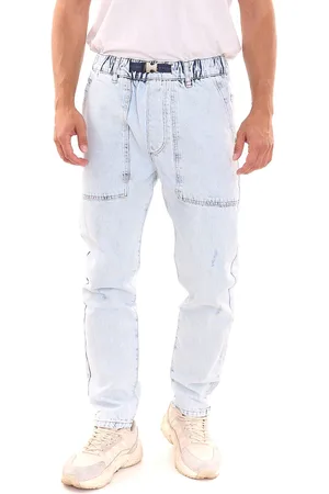 2Y Herren Skinny-Jeans stylische Denim-Hose mit großen Eingrifftaschen B6894 Hellblau