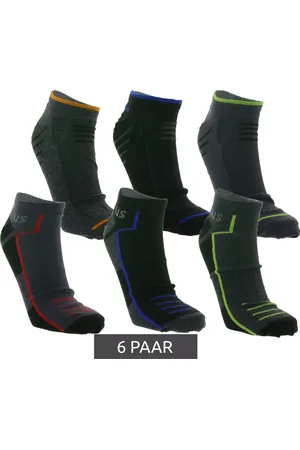 UNCLE SAM 6 Paar Herren Baumwoll-Socken Sport-Socken Sneaker-Socken Grau/Blau/Schwarz/Rot/Orange
