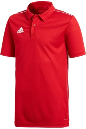 adidas Core 18 Kinder atmungsaktives Polo-Shirt mit Climalite-Technologie Sport-Shirt CV3681 Rot/Weiß
