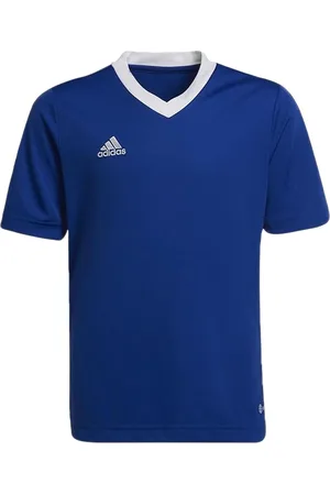 adidas Entrada 22 nachhaltiges Sport-Shirt für Jungen und Mädchen Trainings-Shirt mit AEROREADY-Technologie Fitness-Oberteil HG3948 Blau/Weiß