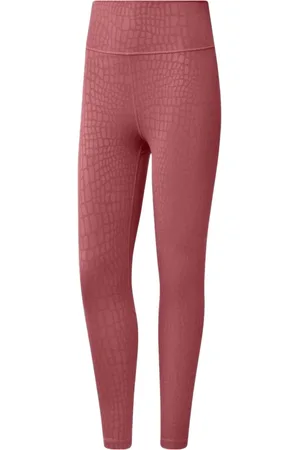 adidas Optime Cro Damen Sport-Leggings mit AEROREADY 7/8 Tights Fitness-Hose HN9443 Rosa