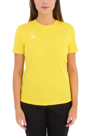 Wilson Damen nachhaltiges Sport-Shirt Trainings-Shirt T-Shirt Fitness OUT-BB-W-06/40 Gelb
