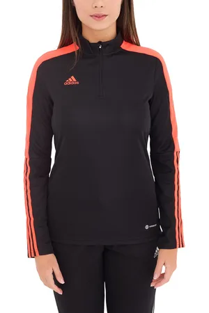 adidas Tiro LS Damen Trainings-Sweatshirt mit AEROREADY Technologie Half-Zip Sweatshirt HU0319 Schwarz