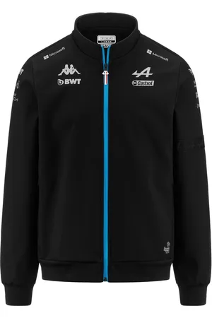 Kappa X ALPINE Formel 1 Ambacy Kinder Softshell-Jacke mit Polarfleece-Futter Mädchen Jungen Übergangs-Jacke Jugendliche 361D53W AF1 005 Schwarz