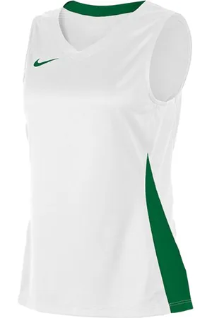 Nike Team Fitness Damen Tank-Top mit DryFit Sport-Shirt Trainings-Shirt NT0211-104 Weiß/Grün