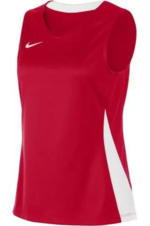 Nike Team Fitness Damen Tank-Top mit DryFit Sport-Shirt Trainings-Shirt NT0211-657 Rot/Weiß