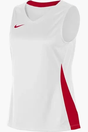 Nike Team Fitness Damen Tank-Top mit DryFit Sport-Shirt Trainings-Shirt NT0211-103 Weiß/Rot