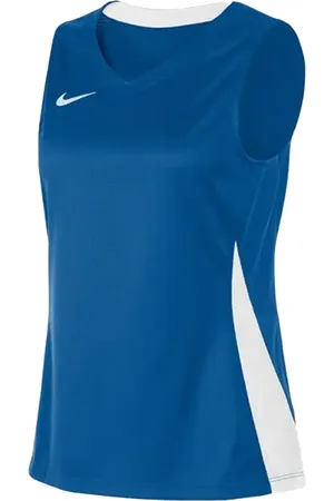 Nike Team Fitness Damen Tank-Top mit DryFit Sport-Shirt Trainings-Shirt NT0211-463 Blau/Weiß
