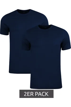 PUMA 2er Pack Base Kinder Sport-Shirt für Jungen & Mädchen nachhaltiges Baumwoll T-Shirt mit Logo 678577 02 Dunkelblau