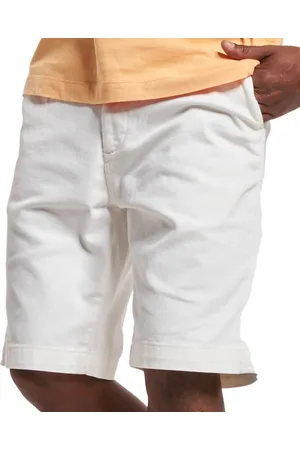 Denim Project Herren Chino-Bermudashorts Jeans-Shorts Denim-Shorts DP3870 487 Weiß
