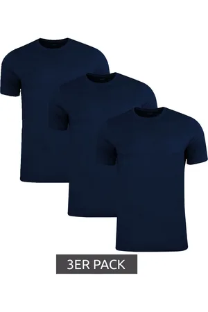 PUMA 3er Pack Base Kinder Sport-Shirt für Jungen & Mädchen nachhaltiges Baumwoll T-Shirt mit Logo 678577 02 Dunkelblau
