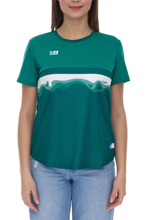 Outfitter OCEAN FABRICS TAHI Damen nachhaltiges Training-Shirt mit Mesh-Einsätzen Fitness-Shirt Kurzarm-Shirt OUT-W-1021-OTW-23 Grün