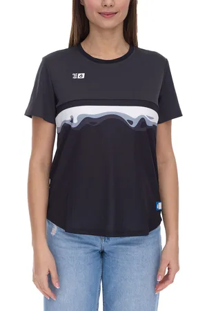 Outfitter OCEAN FABRICS TAHI Damen nachhaltiges Training-Shirt mit Mesh-Einsätzen Fitness-Shirt Kurzarm-Shirt OUT-W-1021-OTW-61 Schwarz