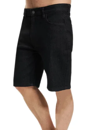 Denim Project Herren Sommer-Shorts schlichte Baumwoll-Hose Freizeit-Shorts kurze Hose Jeans DP3800 281 Schwarz