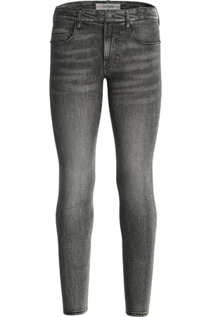 Guess Herren modische Skinny-Jeans im 5-Pocket-Style Alltags-Hose M3YA27D4U42 DRMM Grau