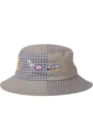 Staple Herren trendiger Fischer-Hut stylischer Hut mit Logo-Print 2208X7033 Grau