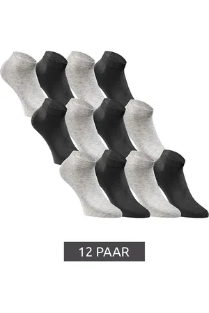 JACK & JONES 12 Paar Short Sock Sneaker-Socken Sport-Strümpfe Baumwoll Quarter-Socken 12260511 Schwarz/Grau