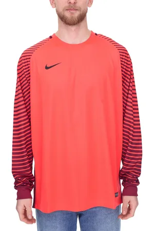Nike Gardien Longsleeve Herren Torwart-Trikot mit Dry-Fit Langarm-Shirt Fußball 725882-671 Rot/Schwarz