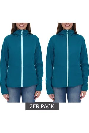 mc kinley 2er Sparpack Ciamarello W Damen Jacke wasserabweisende Softshell-Jacke mit VENTMAX-Technologie 422244 626 Petrolblau
